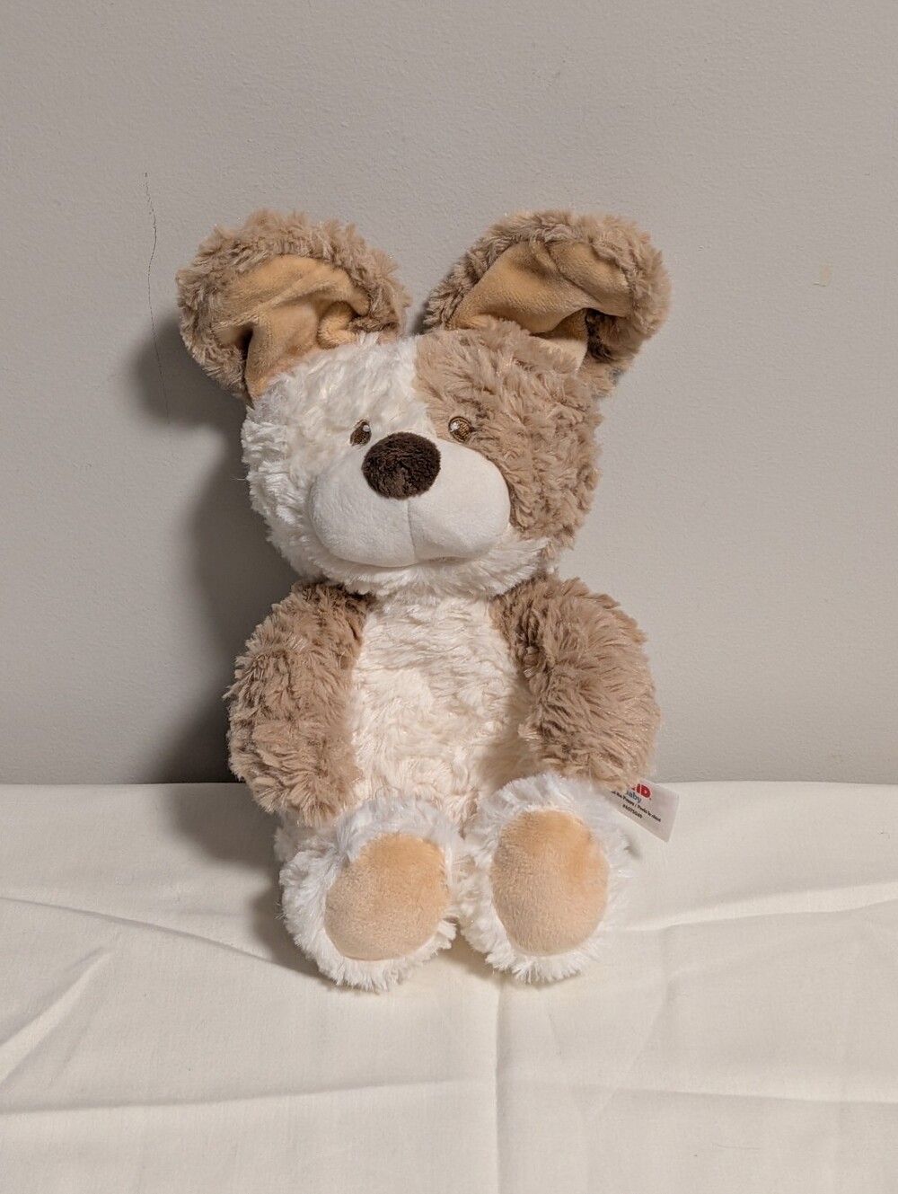 Gund baby. Plush Tan and Cream Puppy Stuffed Animal. Peekie The puppy.  EUC.